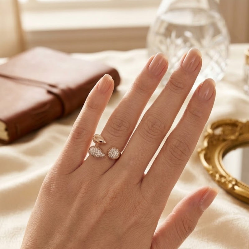 Elysia 14 k Gold Plated Ring(Adjustable )