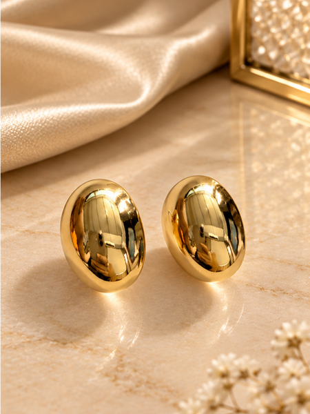 Solaris Stud Gold plated Earrings