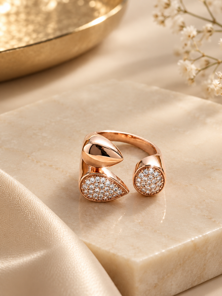 Elysia 14 k Gold Plated Ring(Adjustable )