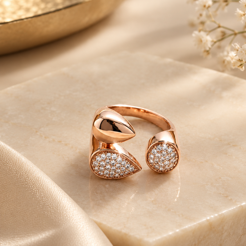 Elysia 14 k Gold Plated Ring(Adjustable )