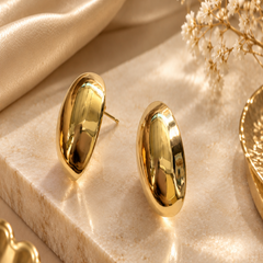 Solaris Stud Gold plated Earrings