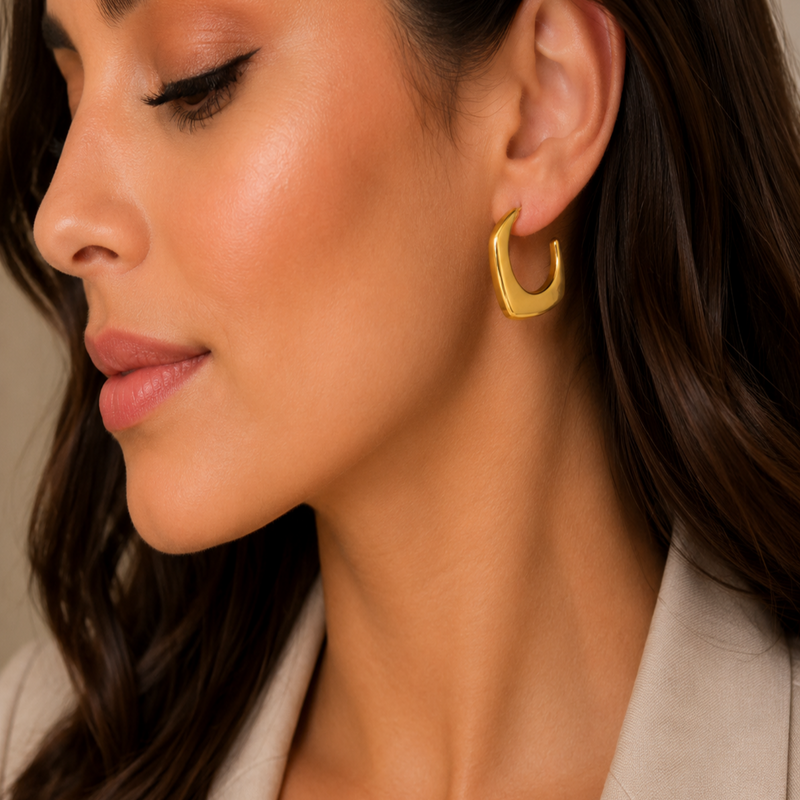 Celeste 14 k Gold Plated  Radiance Hoops