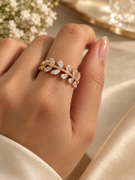 Cassia 14 k Gold Plated Ring