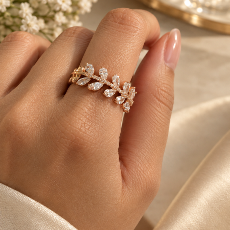 Cassia 14 k Gold Plated Ring