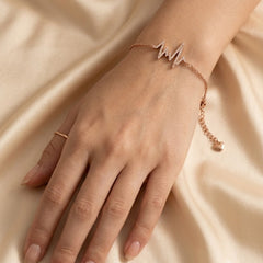 Heartline 14 k Gold Plated Bracelet