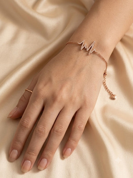 Heartline 14 k Gold Plated Bracelet