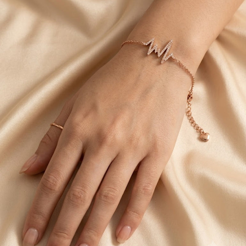 Heartline 14 k Gold Plated Bracelet