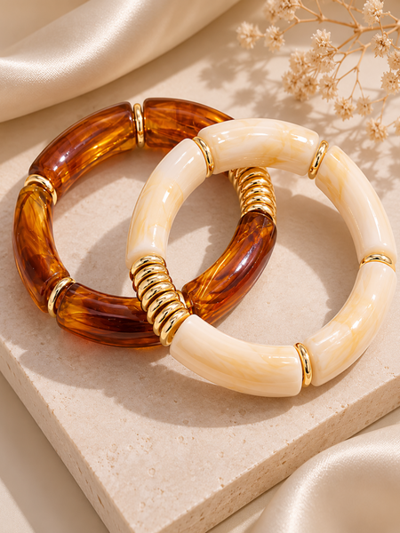 Solmira Gold Plated Resin Bracelet