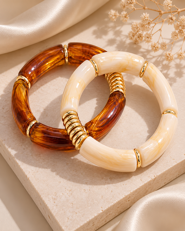 Solmira Gold Plated Resin Bracelet