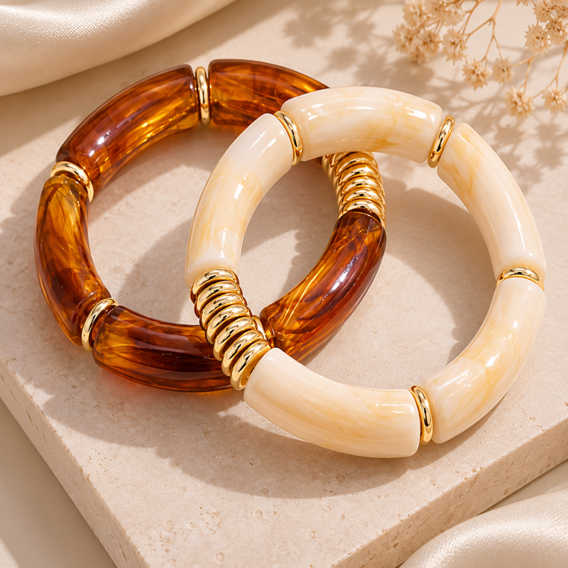 Solmira Gold Plated Resin Bracelet