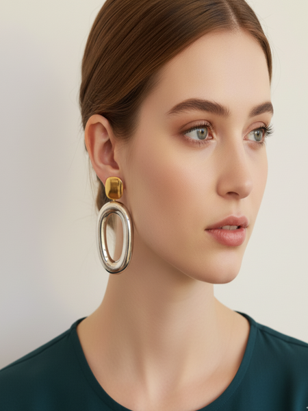 Orbit 18K Gold Plated Hoops