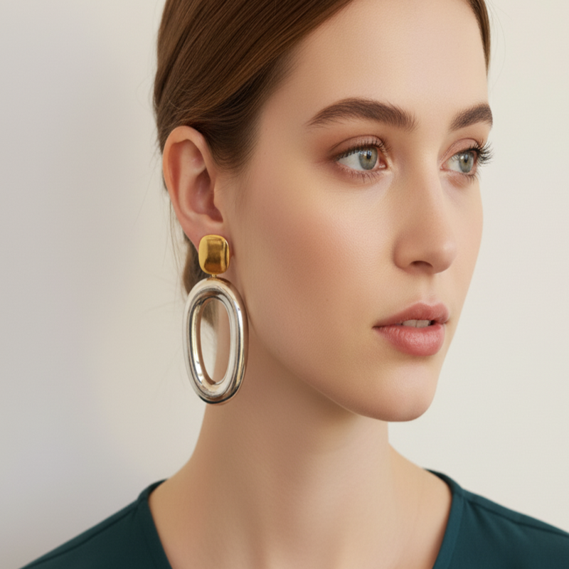 Orbit 18K Gold Plated Hoops
