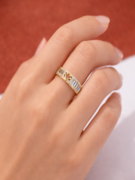 Gleam Starlight 18K Gold Plated Ring
