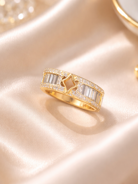 Gleam Starlight 18K Gold Plated Ring