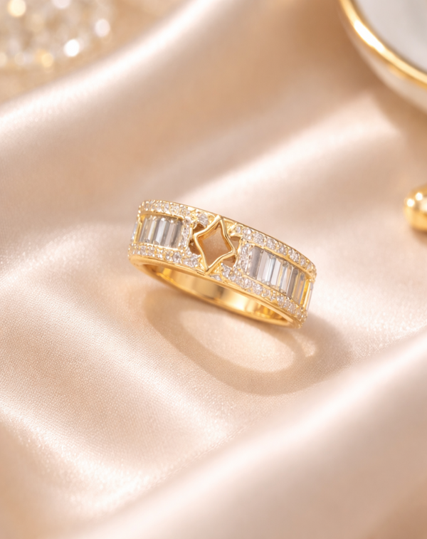 Gleam Starlight 18K Gold Plated Ring