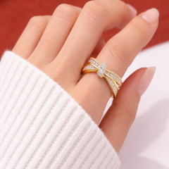 Galaxy Glow Gold Plated Ring
