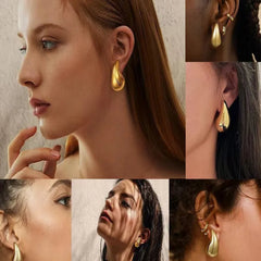 Solaris Drop Gold Plated Earrings