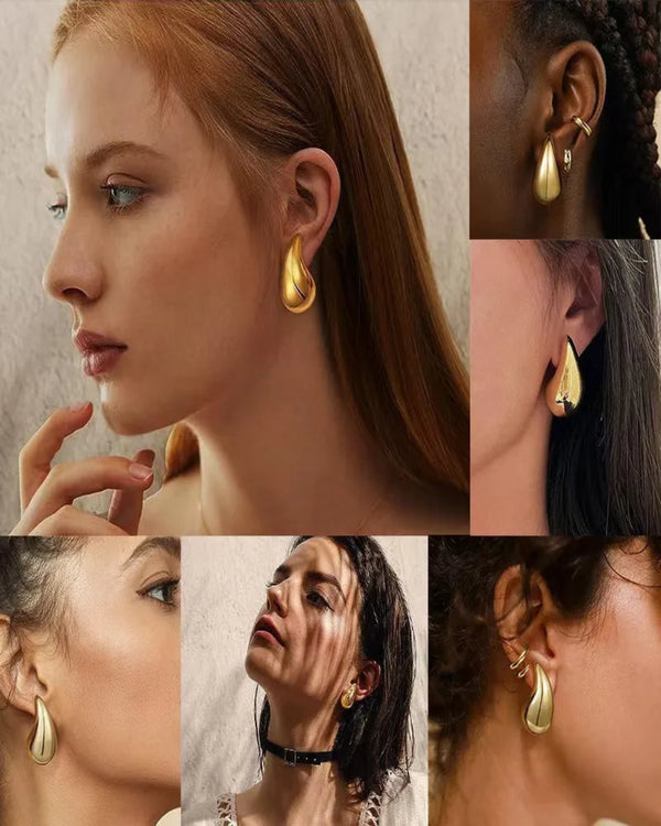 Solaris Drop Gold Plated Earrings