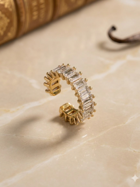 Star Lore Zirconia Gold Plated Ring(Adjustable)