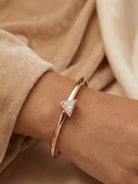 Celestia 14 k Gold Plated Bangle(one size)
