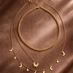 Star Charm 18K Gold Plated Chain