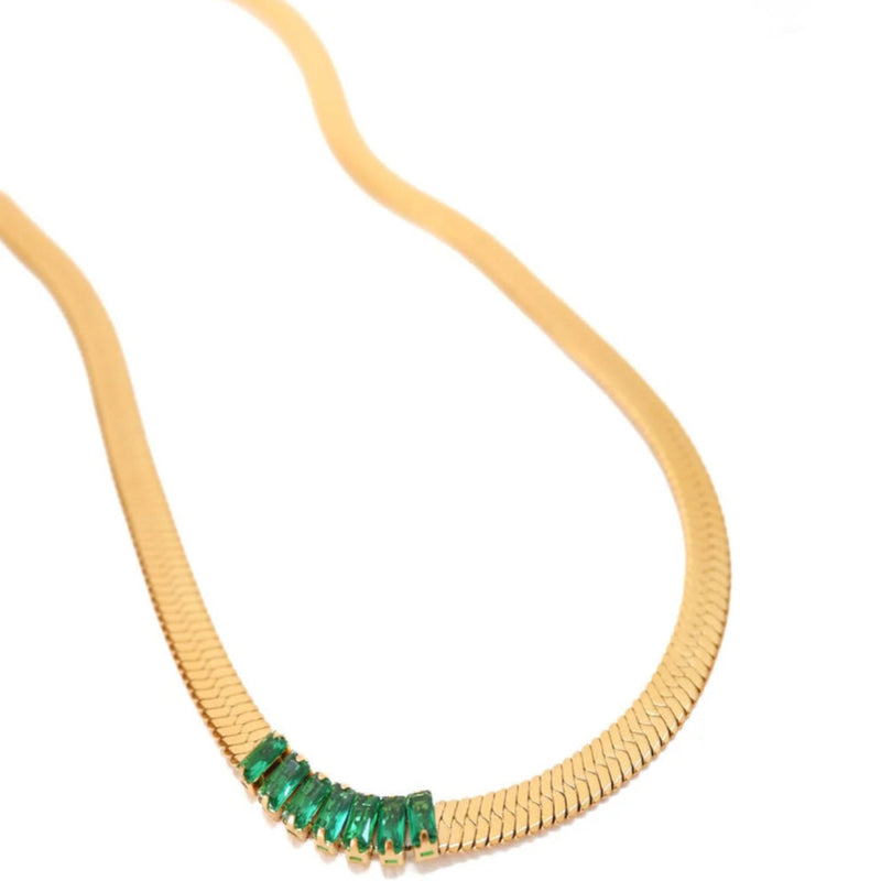Emerald Promise Gold Plated Chain
