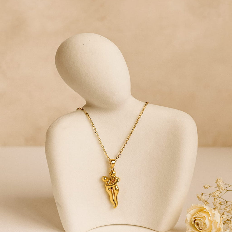 Cupid-The Golden Embrace Necklace