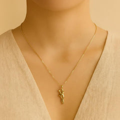 Cupid-The Golden Embrace Necklace