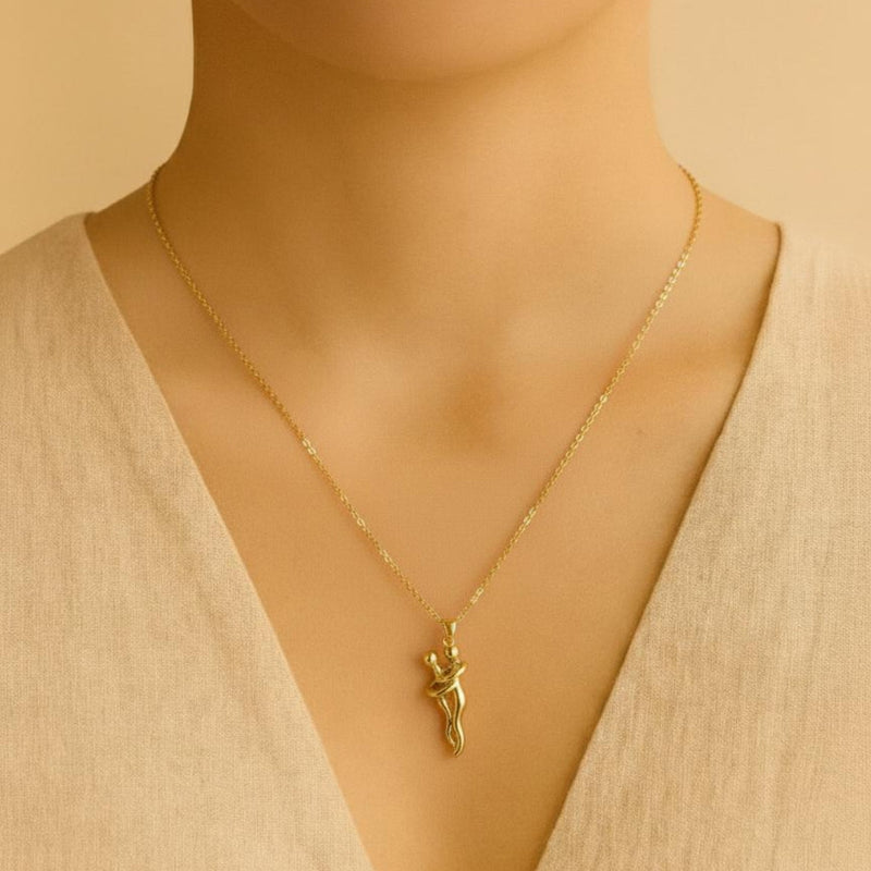 Cupid-The Golden Embrace Necklace