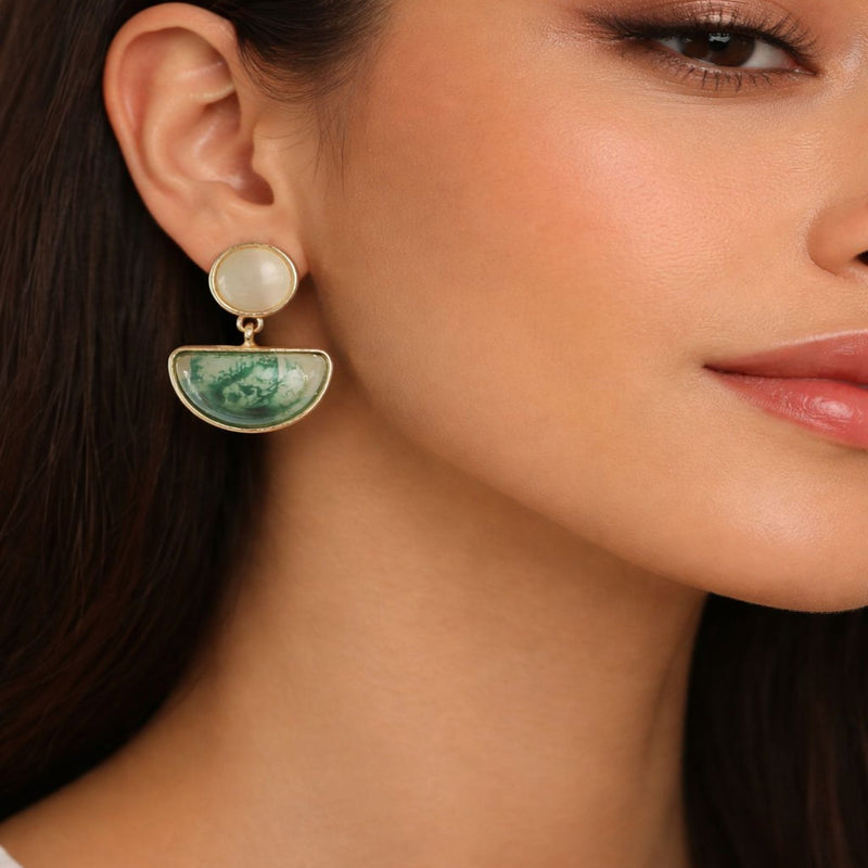 Luna Horizon Sterling Silver Earring
