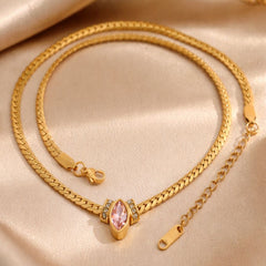 Marquise Gold Plated Chain