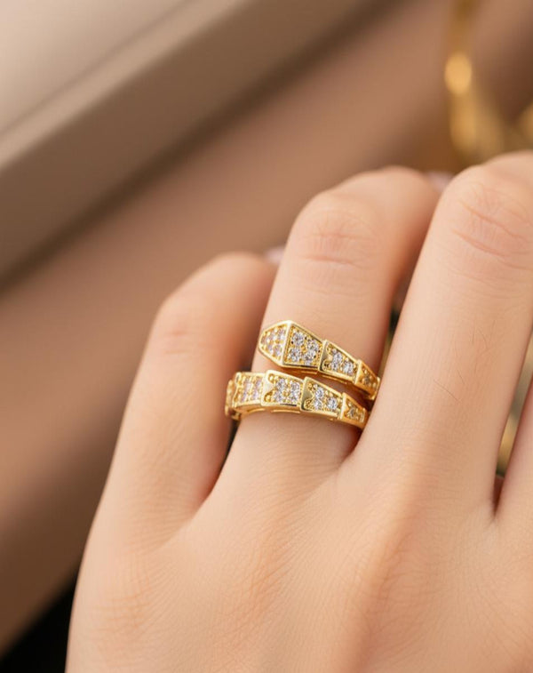 Galaxy wrap Real Gold Plated Ring