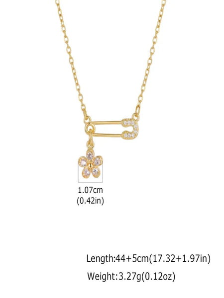 Astra Pindrop with charms 18K Real Gold Plated Chain