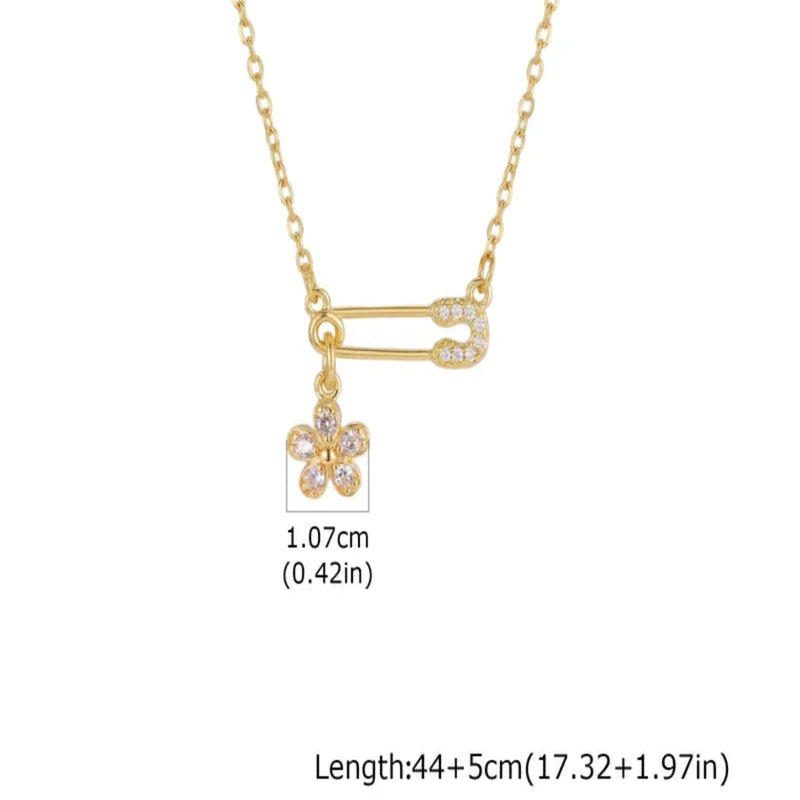 Astra Pindrop with charms 18K Real Gold Plated Chain