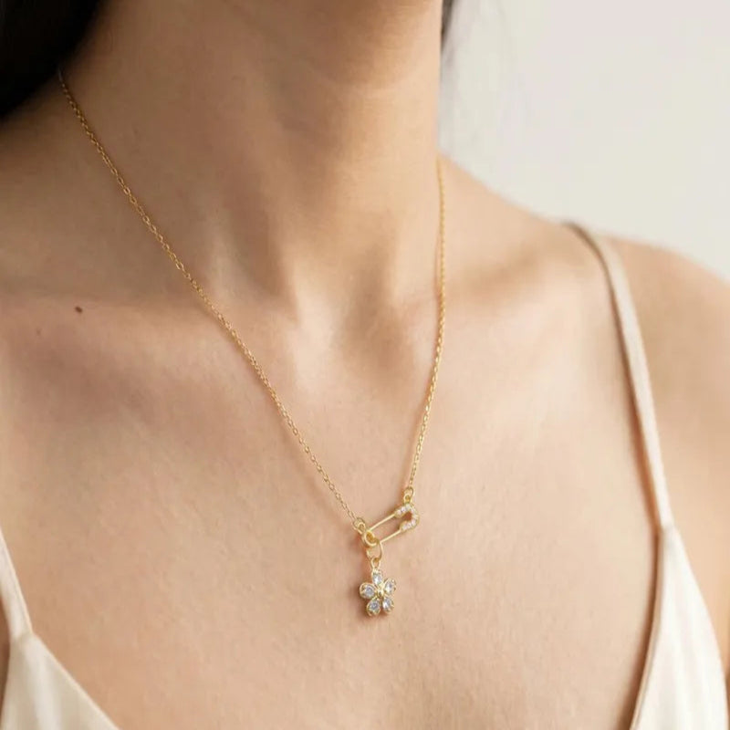 Astra Pindrop with charms 18K Real Gold Plated Chain