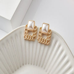 Lunar Frame Stud Earrings