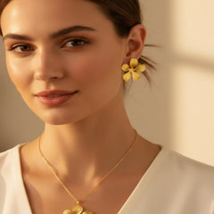 Selena 18K Gold Plated Necklace Set