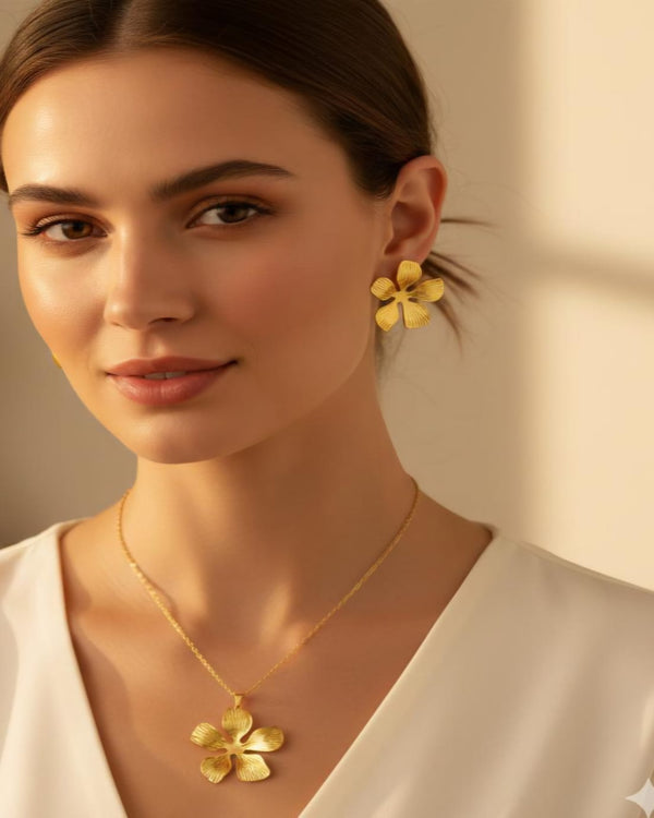 Selena 18K Gold Plated Necklace Set