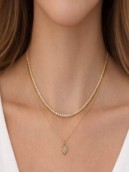 Stellar Heart 18K Gold Plated Chain