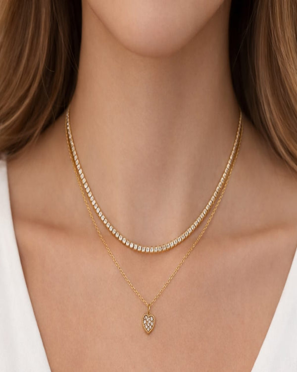 Stellar Heart 18K Gold Plated Chain
