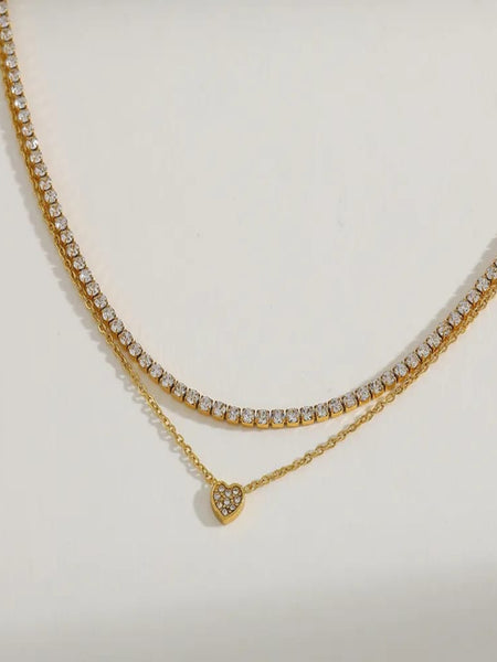 Stellar Heart 18K Gold Plated Chain