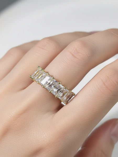 Star Lore Zirconia Gold Plated Ring(Adjustable)