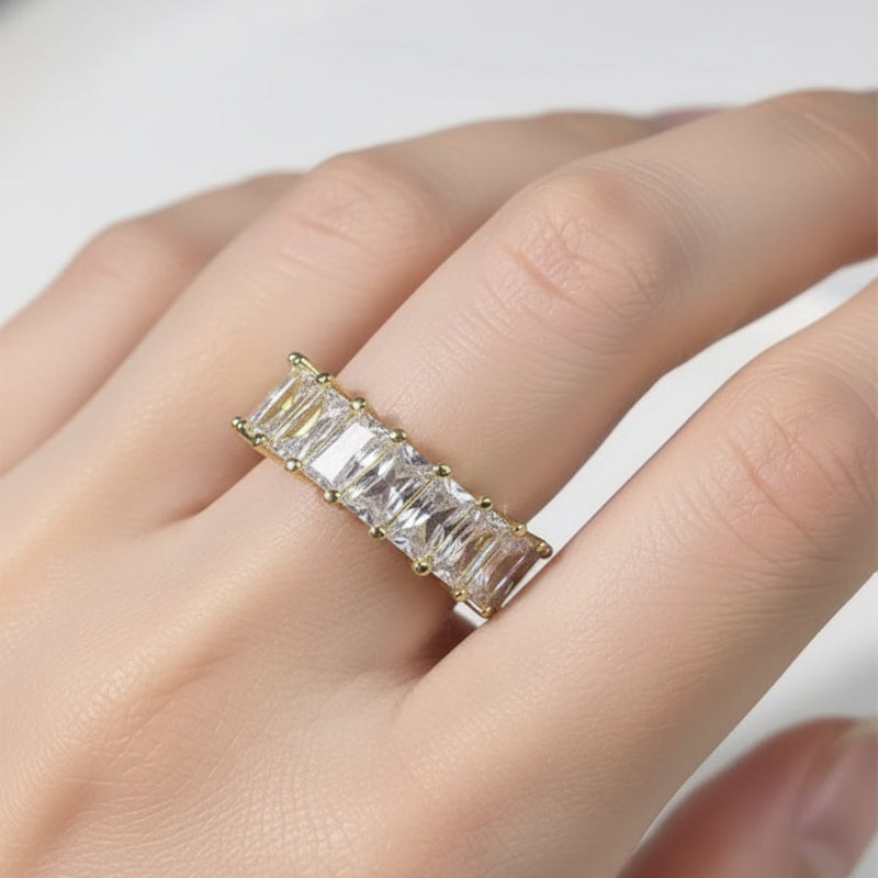 Star Lore Zirconia Gold Plated Ring(Adjustable)