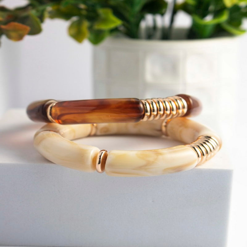 Solmira Gold Plated Resin Bracelet