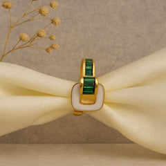 Emerald Glow Halo Ring