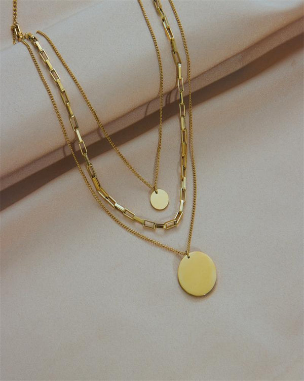 Halo Gold Plated Necklace