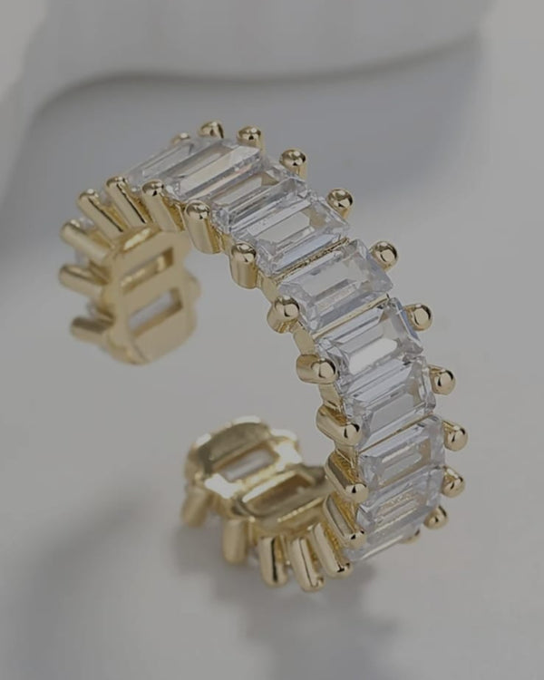 Star Lore Zirconia Gold Plated Ring(Adjustable)