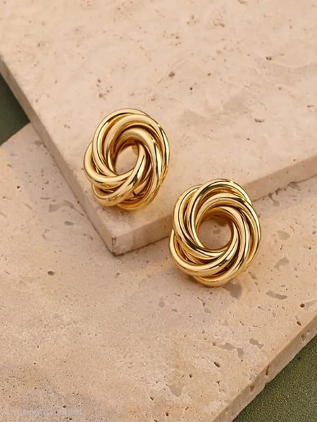 Solar Spiral 18K Gold Plated Earrings