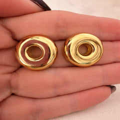 Golden Orbit Stud Earrings