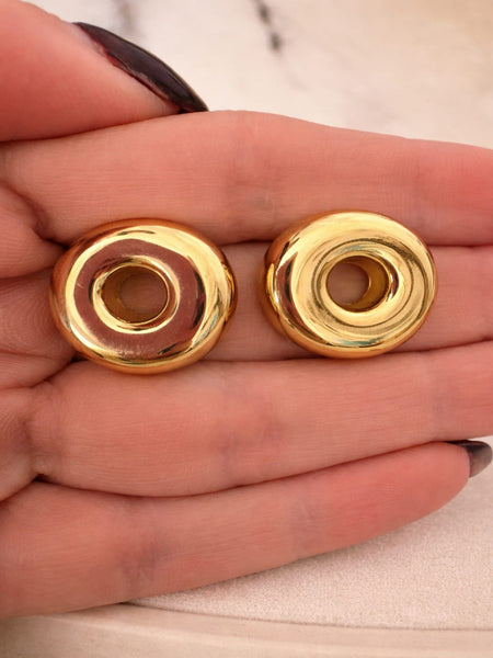 Golden Orbit Stud Earrings